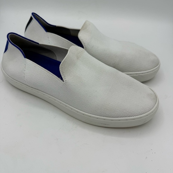 Rothy’s Women’s Size 9 The Original Slip On Sneaker White Textile Round Toe - Picture 1 of 6